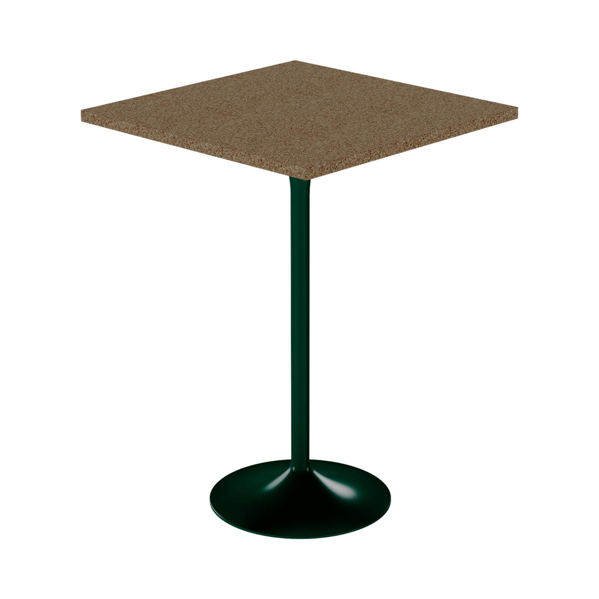 Alba Bar Table – 80cm Square – Green / Grano Natural