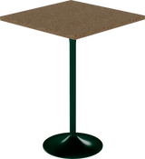 Alba Bar Table – 80cm Square – Green / Grano Natural