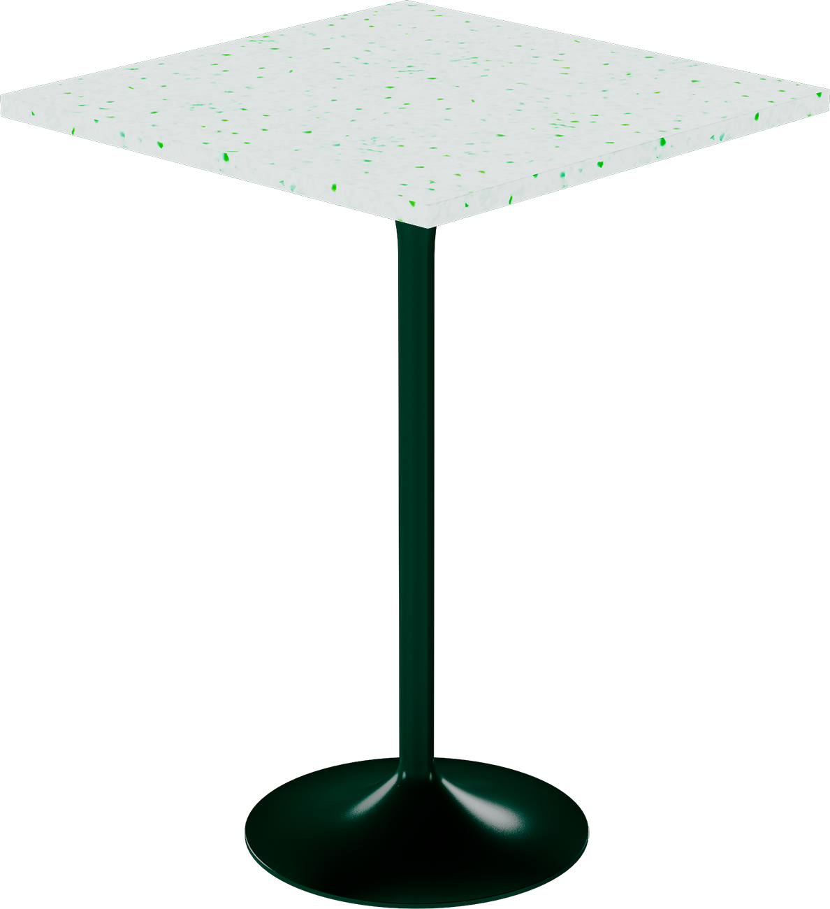 Alba Bar Table – 80cm Square – Green / Green Dapple