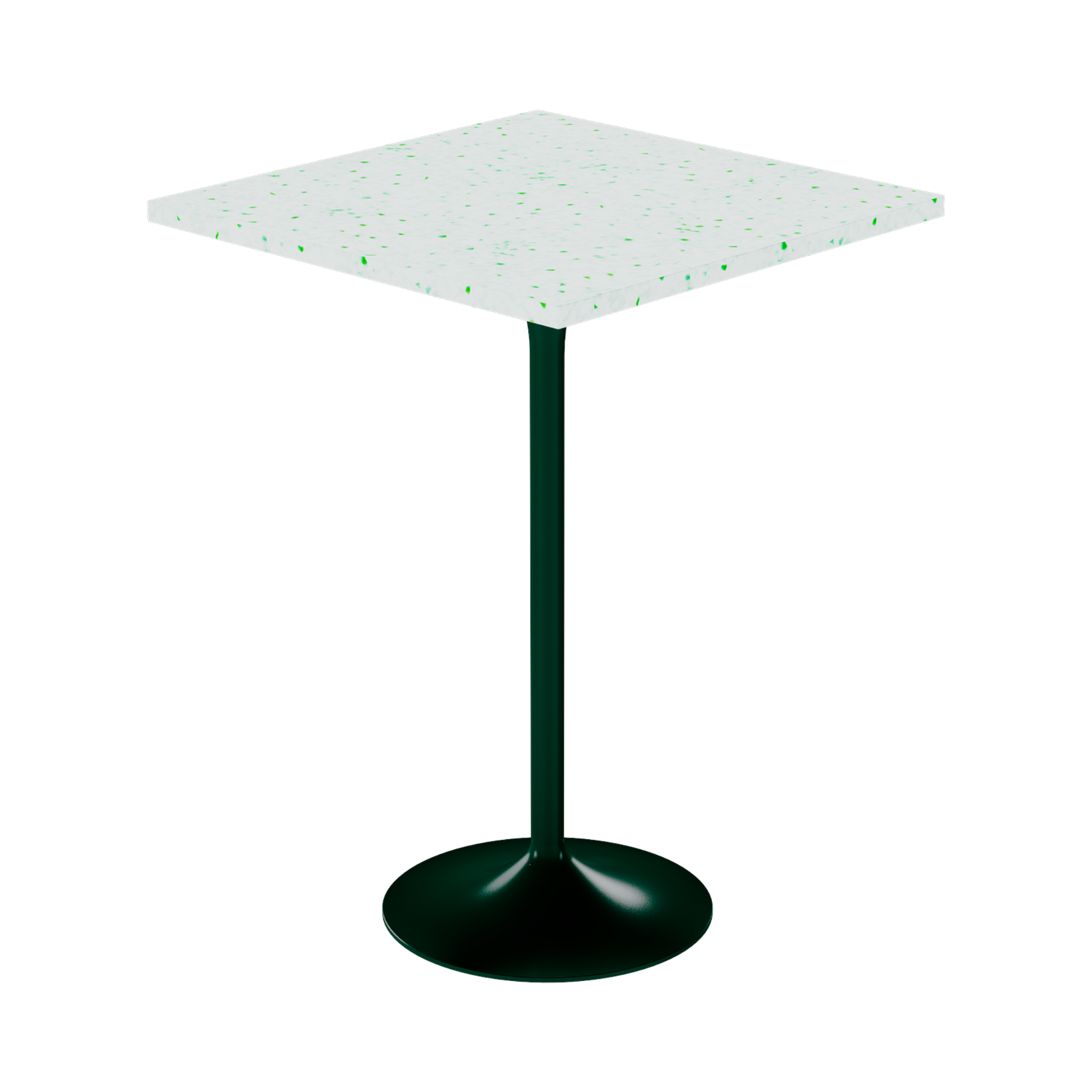 Alba Bar Table – 80cm Square – Green / Green Dapple