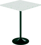 Alba Bar Table – 80cm Square – Green / Green Dapple