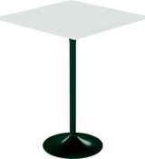 Alba Bar Table – 80cm Square – Green / White Chalk Dapple