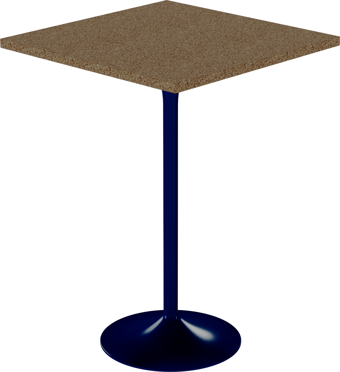 Alba Bar Table – 80cm Square – Navy / Grano Natural