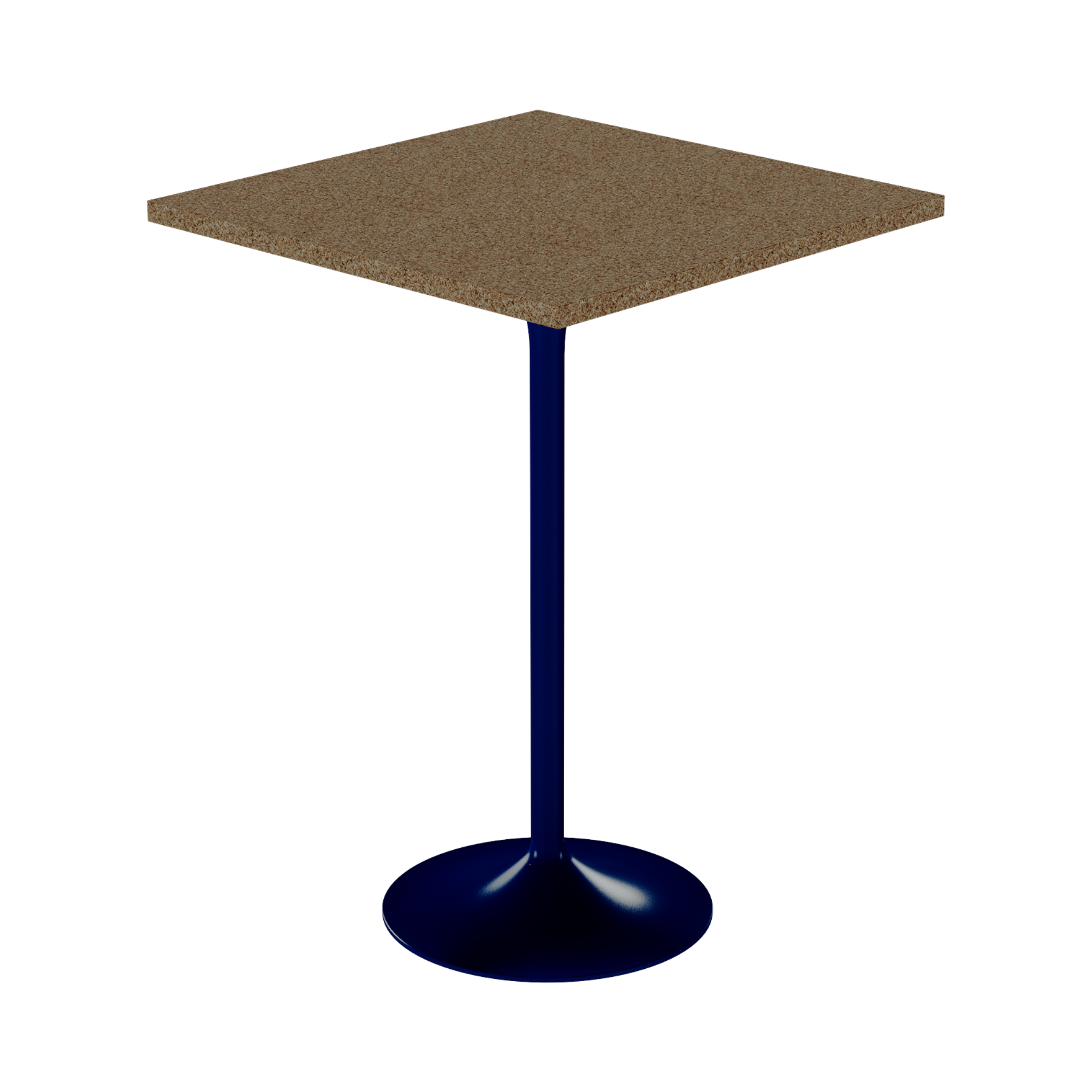 Alba Bar Table – 80cm Square – Navy / Grano Natural