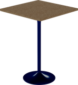 Alba Bar Table – 80cm Square – Navy / Grano Natural