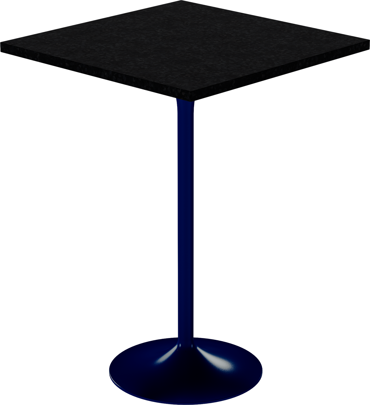 Alba Bar Table – 80cm Square – Navy / Black Onyx Dapple
