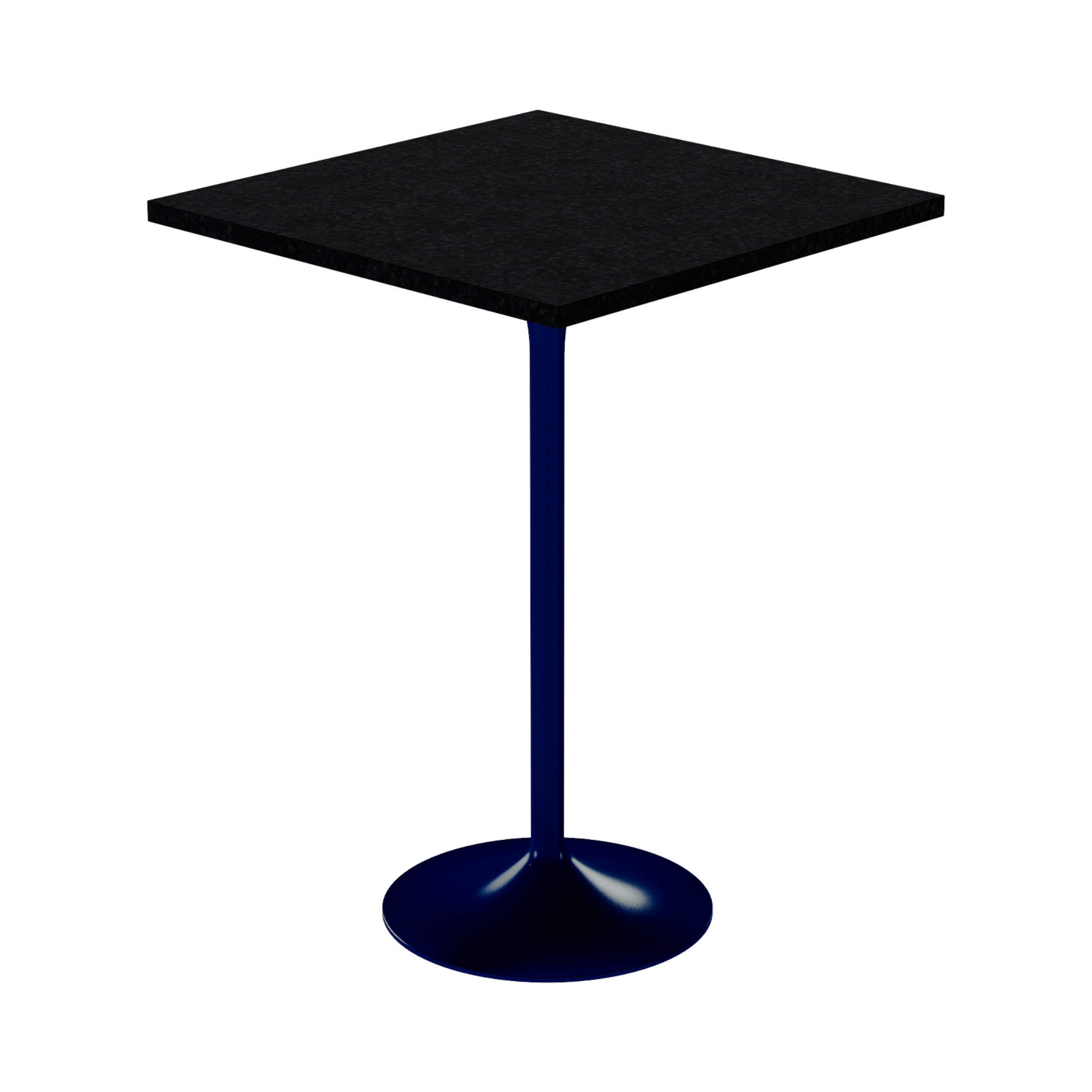 Alba Bar Table – 80cm Square – Navy / Black Onyx Dapple