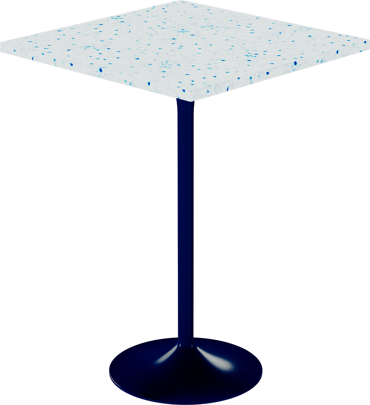 Alba Bar Table – 80cm Square – Navy / Blue Dapple