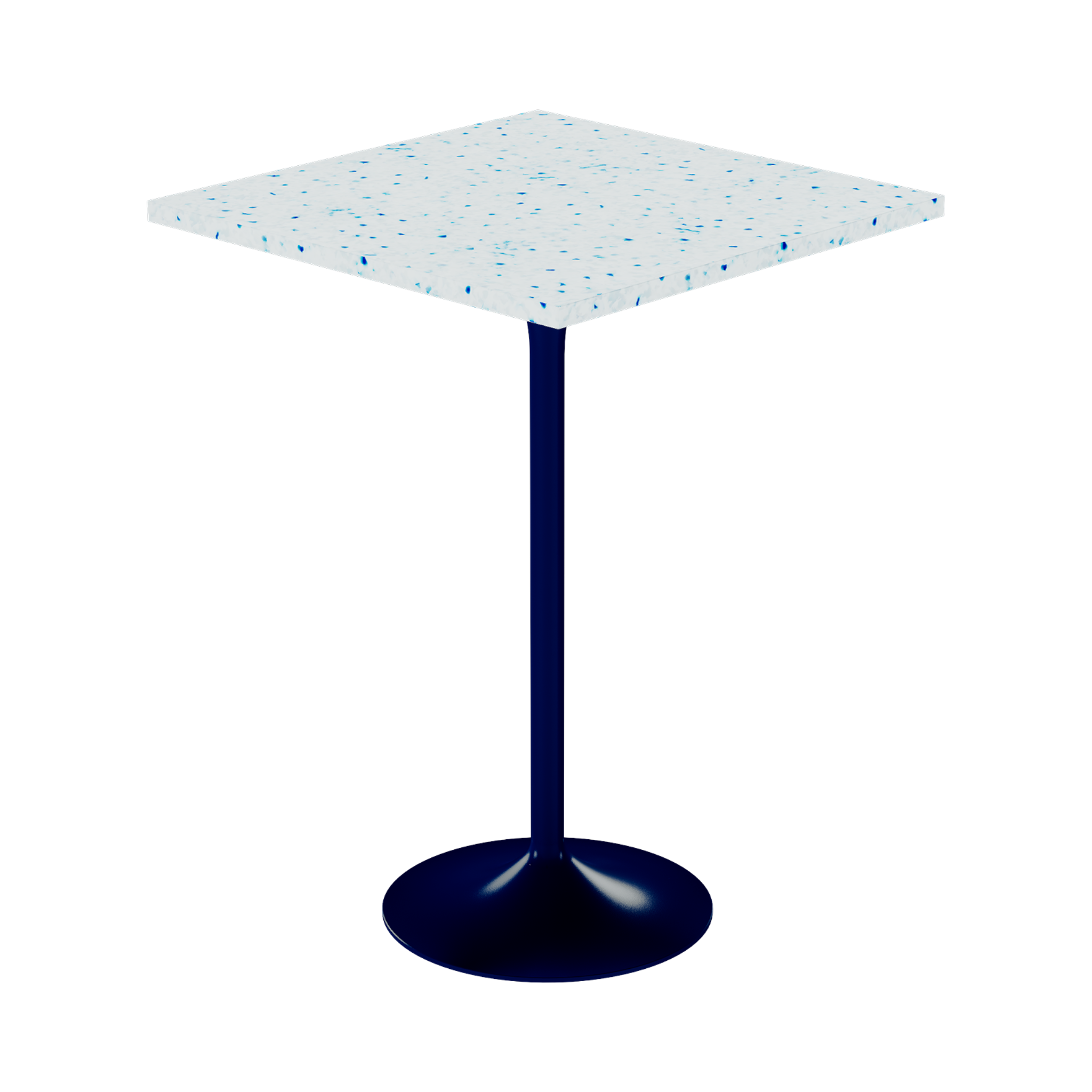 Alba Bar Table – 80cm Square – Navy / Blue Dapple