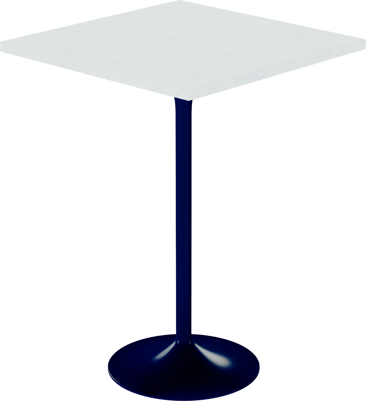 Alba Bar Table – 80cm Square – Navy / White Chalk Dapple