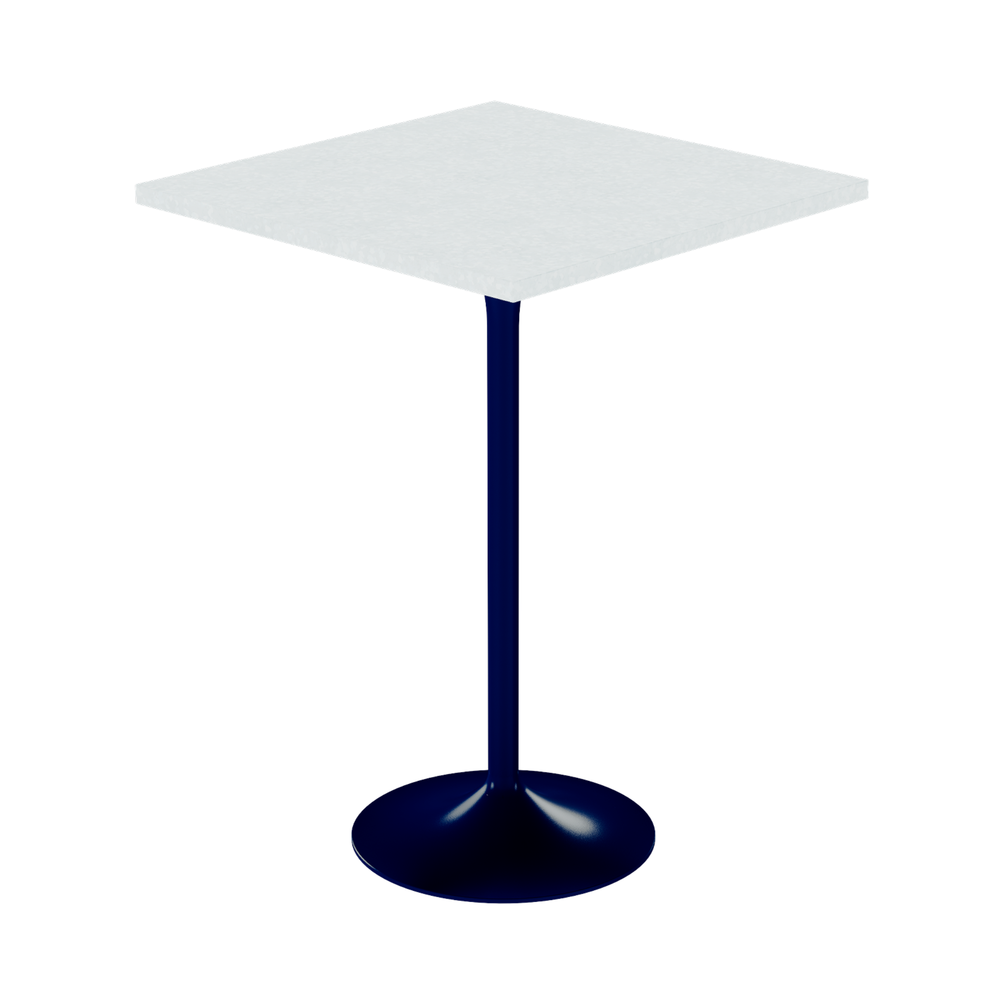 Alba Bar Table – 80cm Square – Navy / White Chalk Dapple