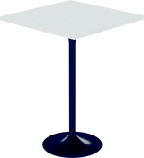 Alba Bar Table – 80cm Square – Navy / White Chalk Dapple