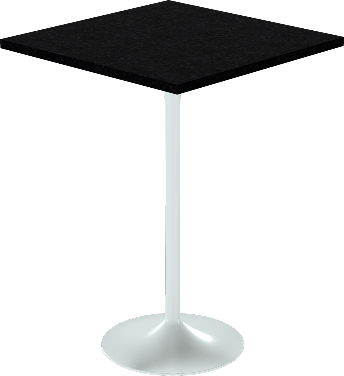 Alba Bar Table – 80cm Square – White / Black Onyx Dapple