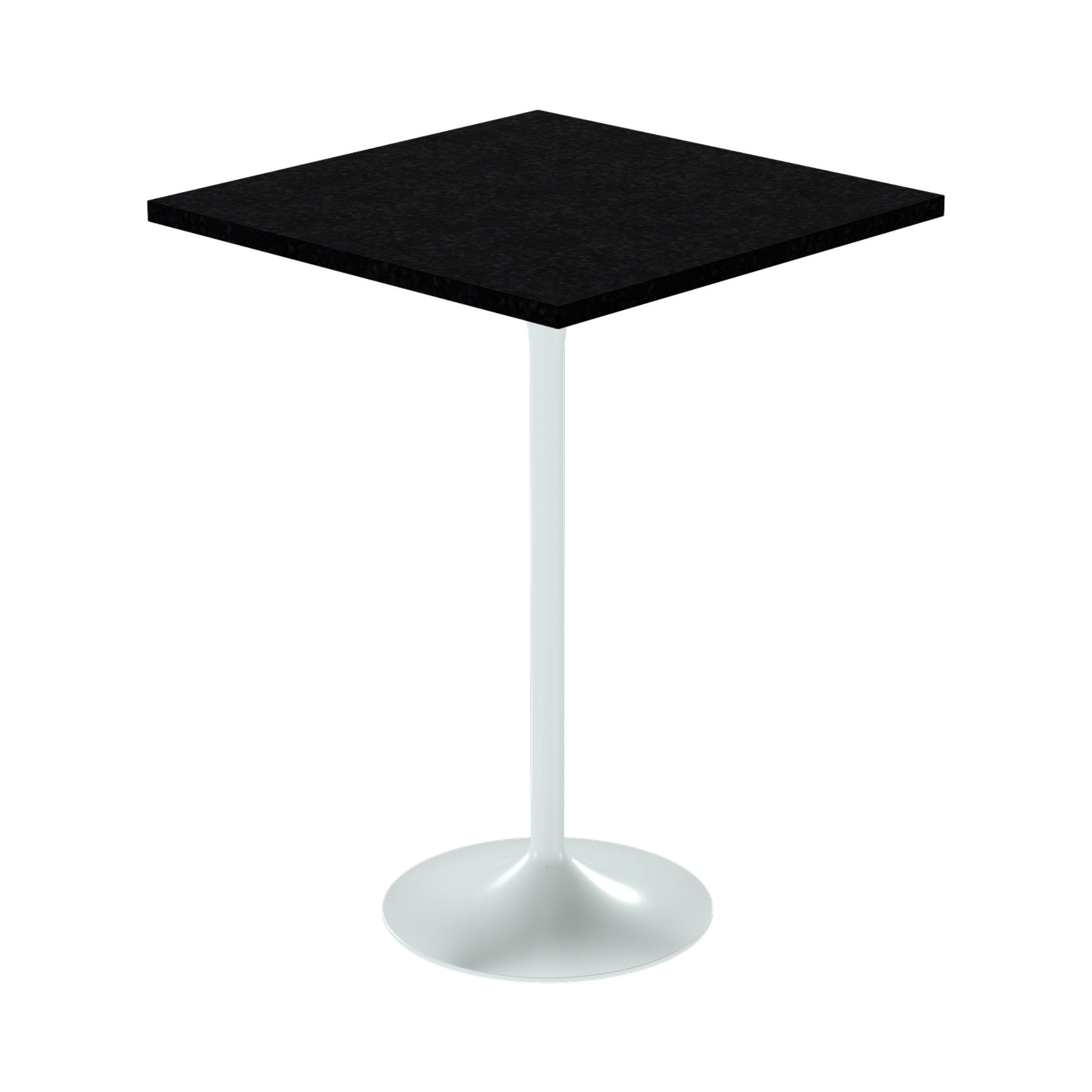 Alba Bar Table – 80cm Square – White / Black Onyx Dapple
