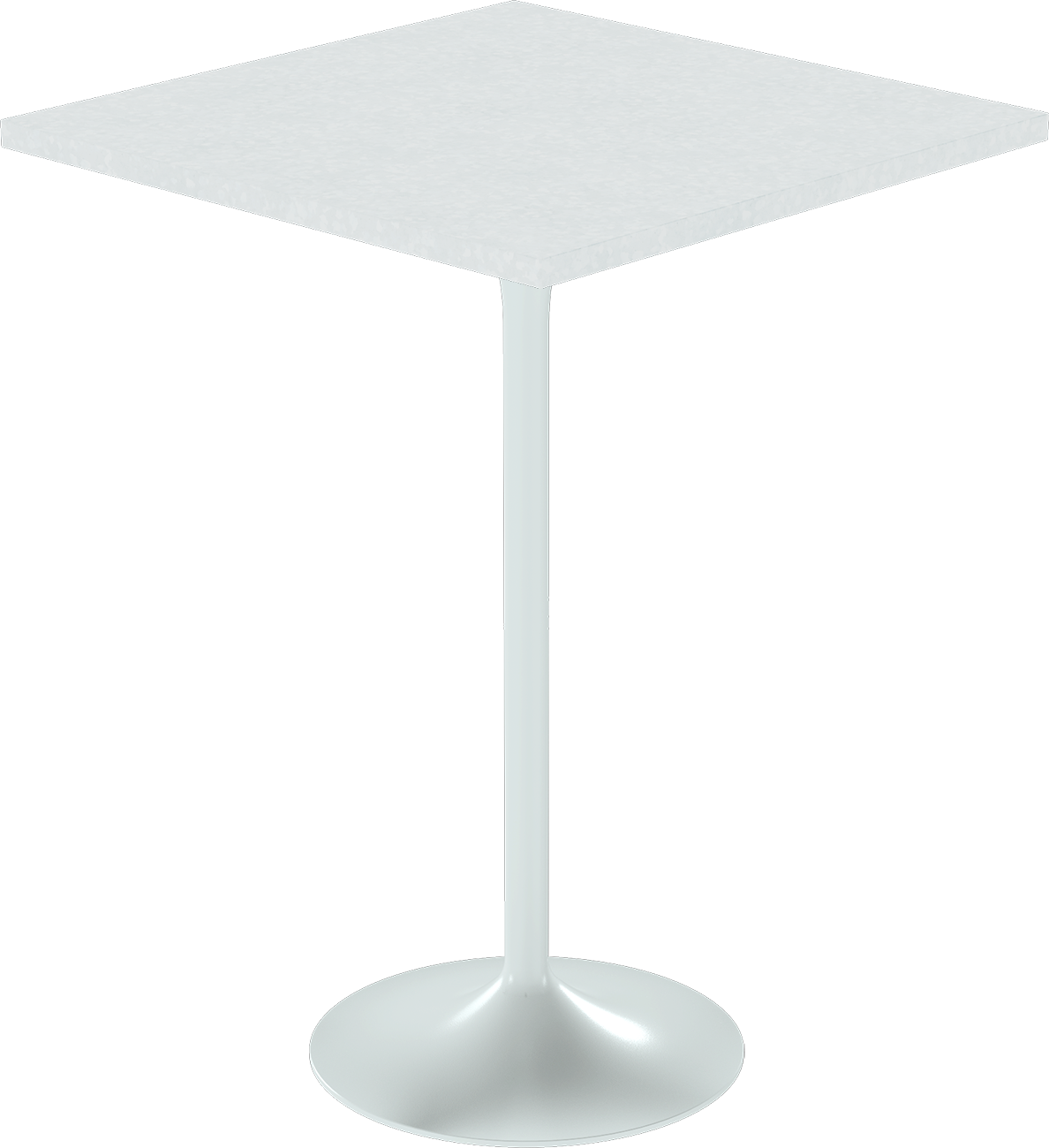 Alba Bar Table – 80cm Square – White / White Chalk Dapple