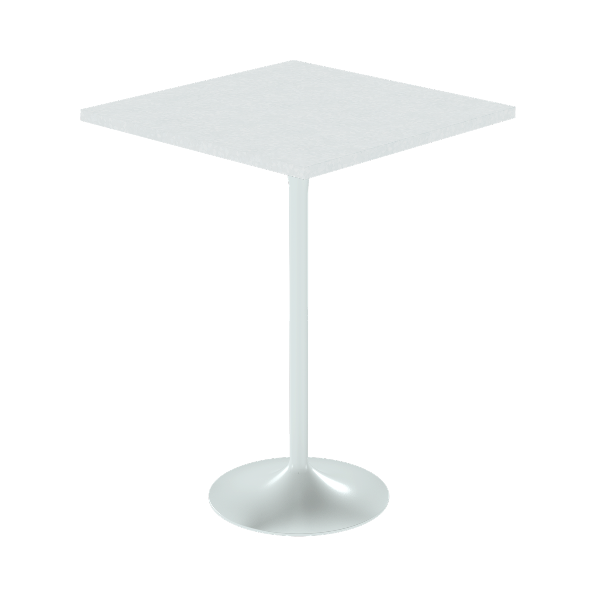 Alba Bar Table – 80cm Square – White / White Chalk Dapple