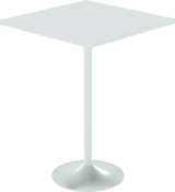 Alba Bar Table – 80cm Square – White / White Chalk Dapple