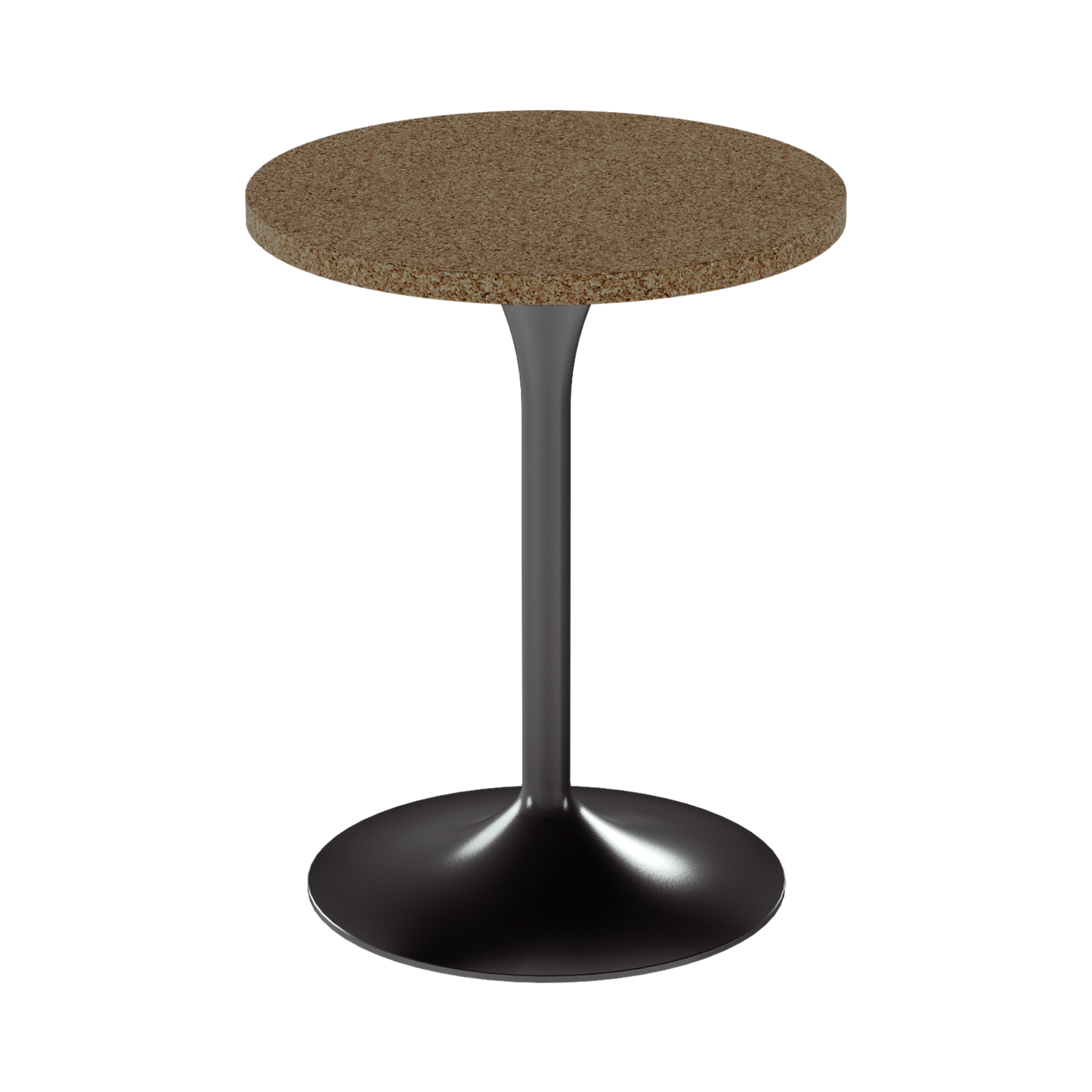 Alba Cafe Table – 60cm Round – Black / Grano Natural