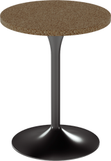 Alba Cafe Table – 60cm Round – Black / Grano Natural
