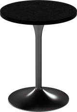 Alba Cafe Table – 60cm Round – Black / Black Onyx Dapple