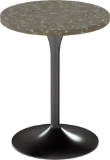 Alba Cafe Table – 60cm Round – Black / Taupe Dapple