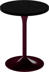 Alba Cafe Table – 60cm Round – Burgundy / Black Onyx Dapple