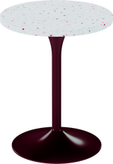 Alba Cafe Table – 60cm Round – Burgundy / Red Dapple