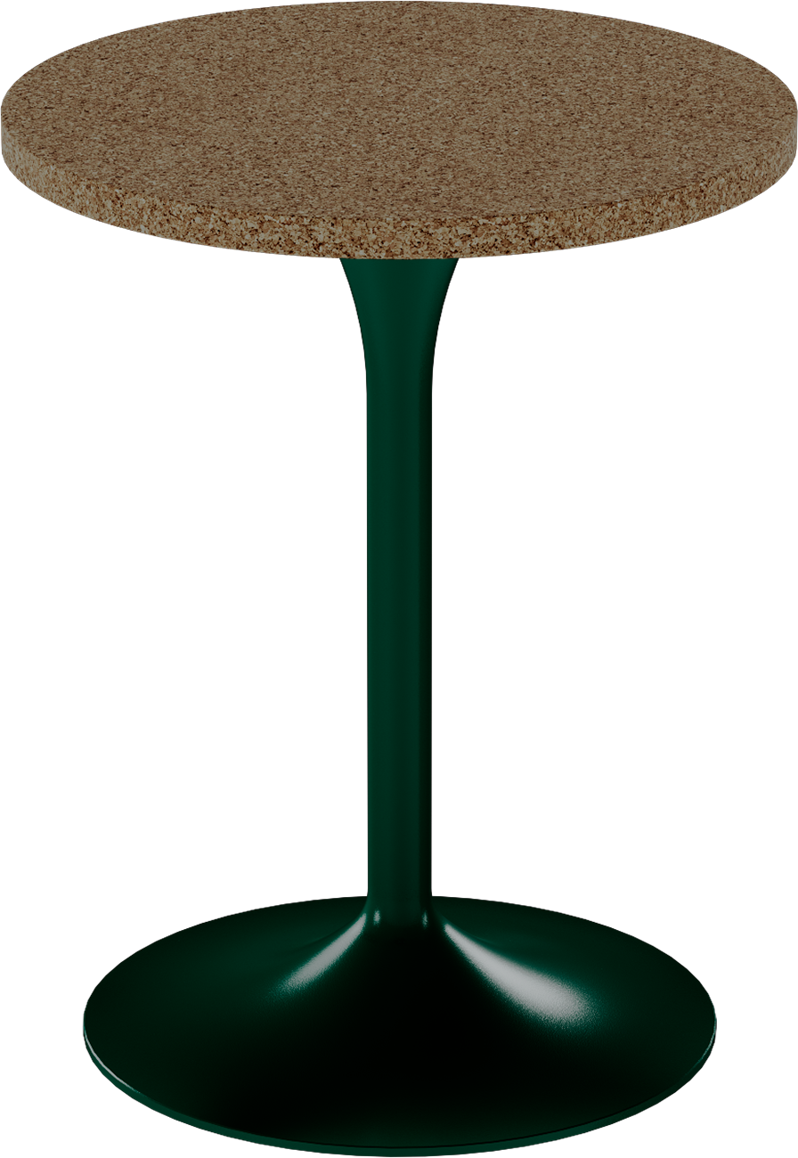 Alba Cafe Table – 60cm Round – Green / Grano Natural