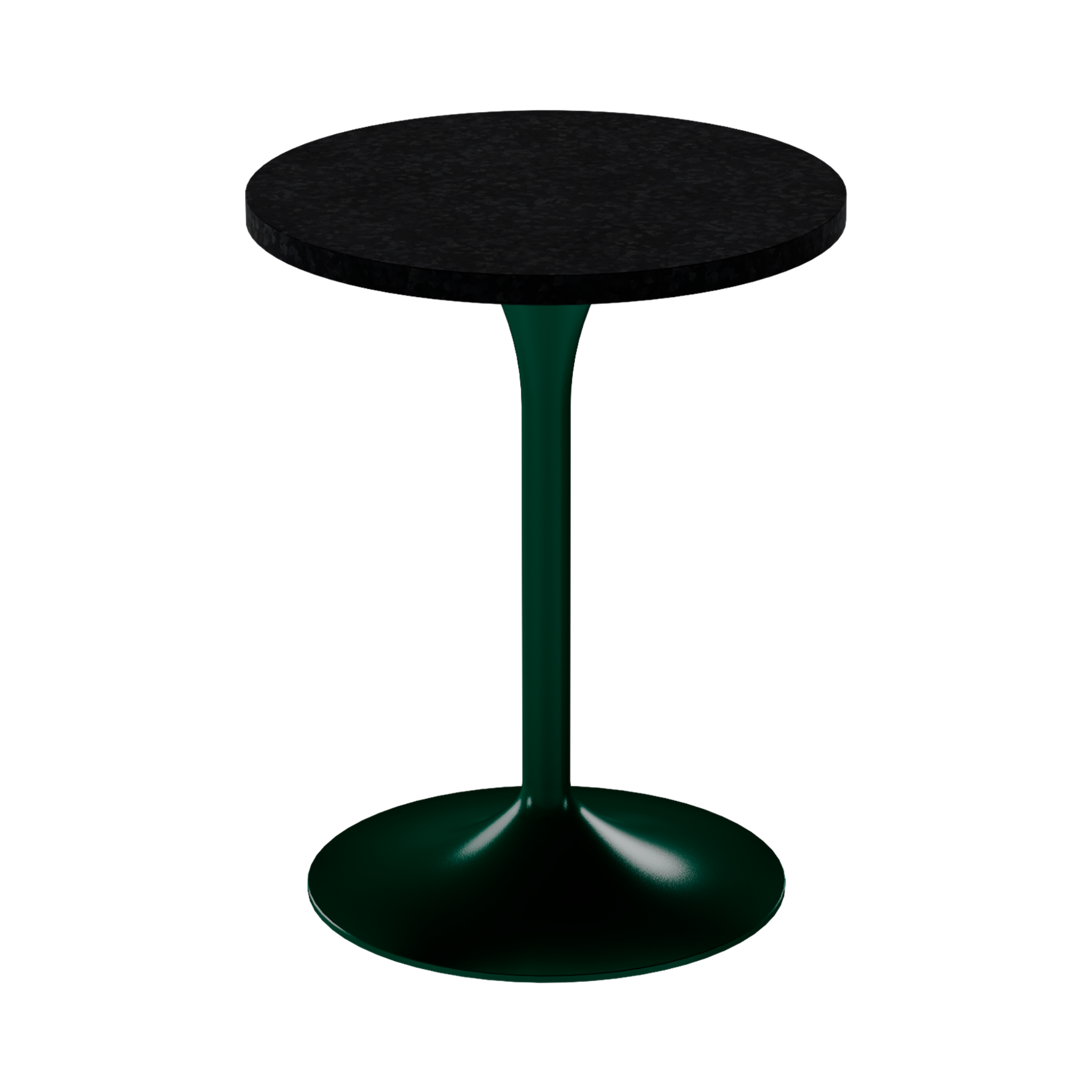 Alba Cafe Table – 60cm Round – Green / Black Onyx Dapple