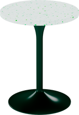 Alba Cafe Table – 60cm Round – Green / Green Dapple