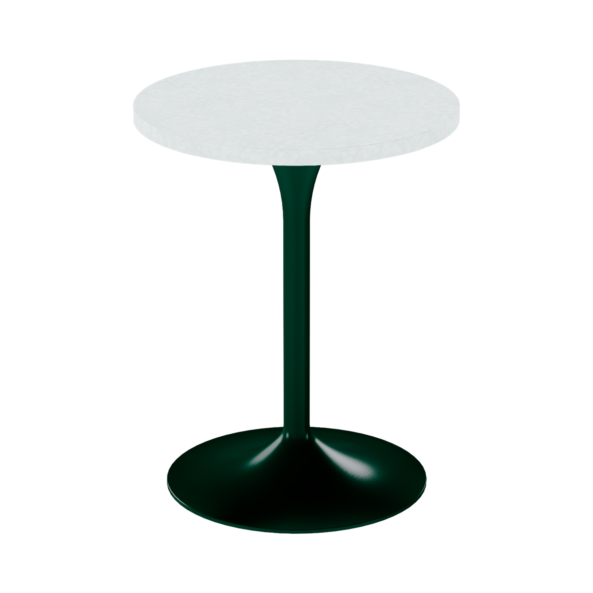 Alba Cafe Table – 60cm Round – Green / White Chalk Dapple