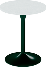 Alba Cafe Table – 60cm Round – Green / White Chalk Dapple