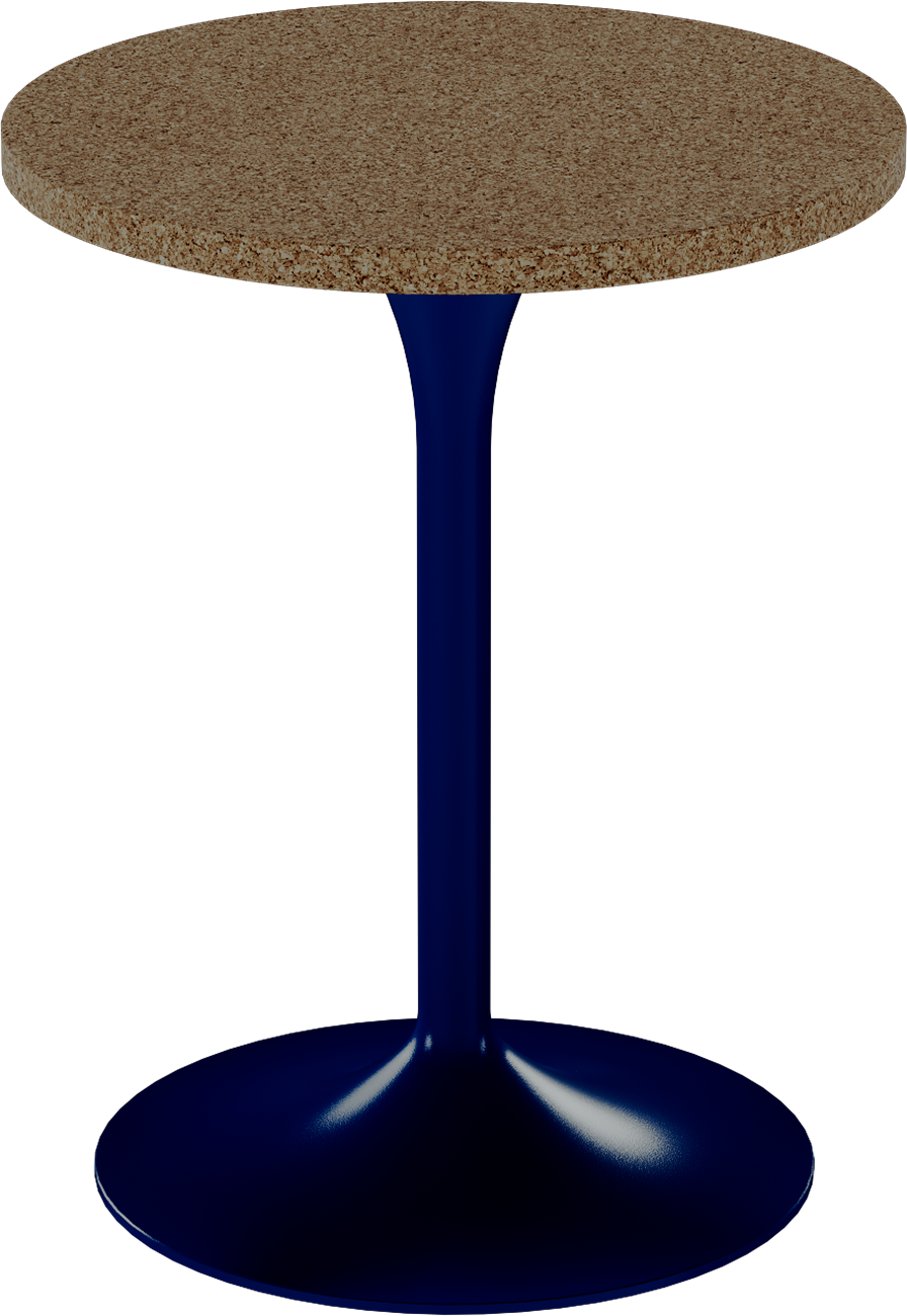 Alba Cafe Table – 60cm Round – Navy / Grano Natural