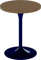 Alba Cafe Table – 60cm Round – Navy / Grano Natural