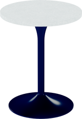 Alba Cafe Table – 60cm Round – Navy / White Chalk Dapple