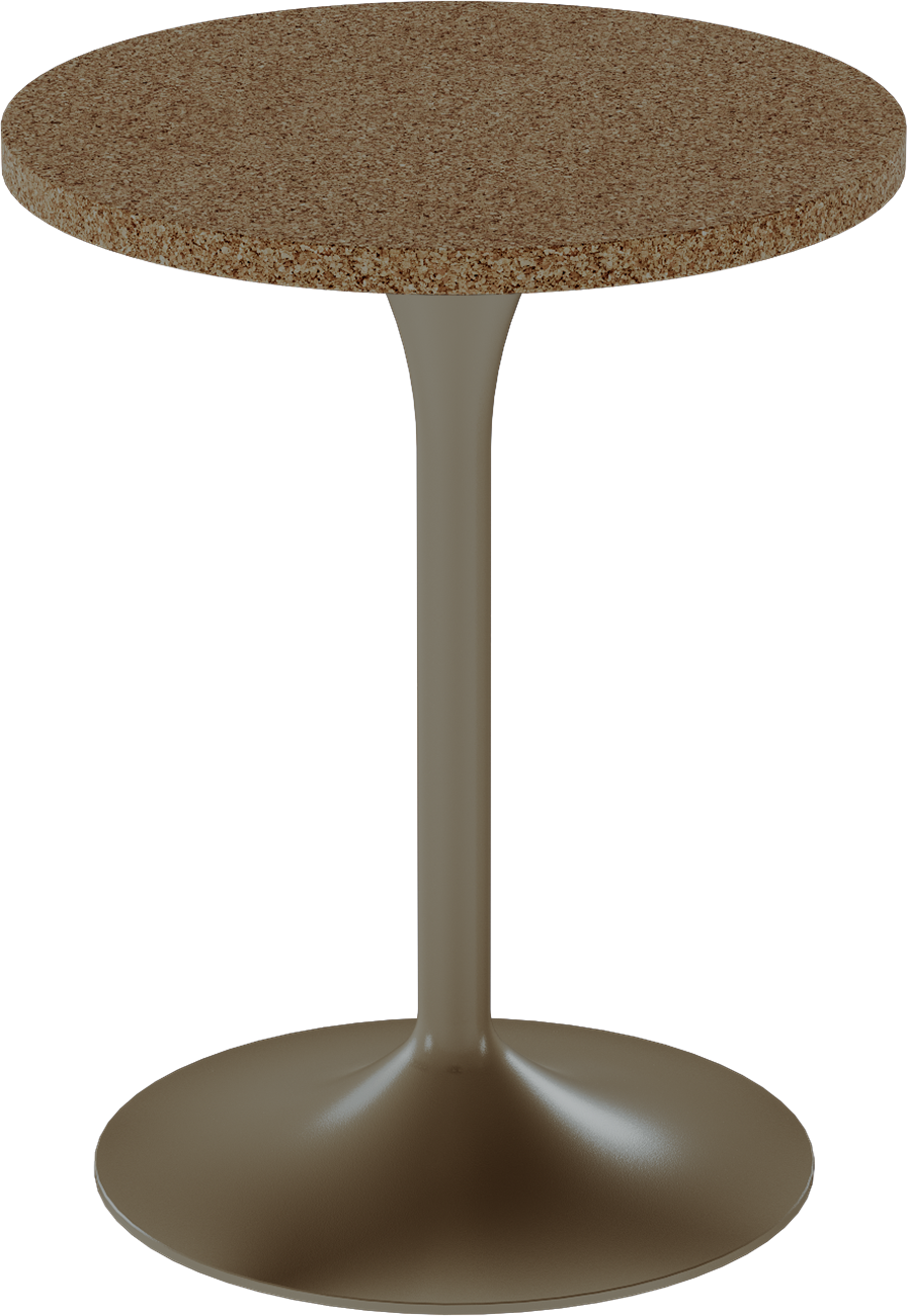 Alba Cafe Table – 60cm Round – Taupe / Grano Natural