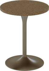 Alba Cafe Table – 60cm Round – Taupe / Grano Natural