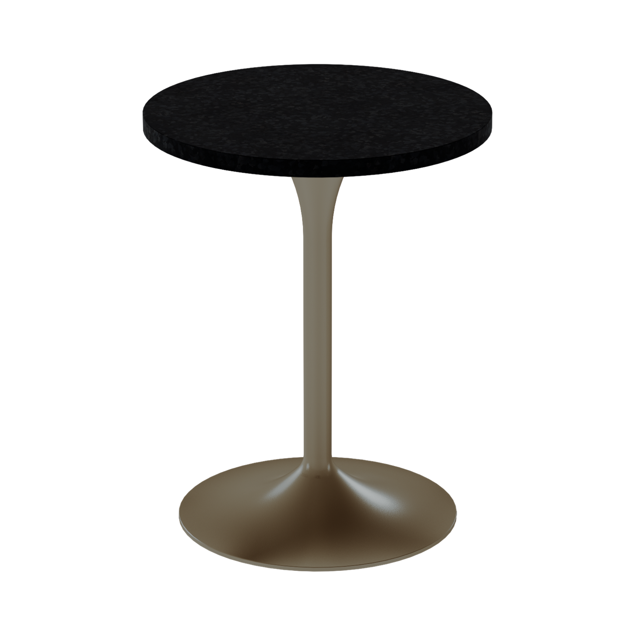 Alba Cafe Table – 60cm Round – Taupe / Black Onyx Dapple