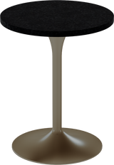 Alba Cafe Table – 60cm Round – Taupe / Black Onyx Dapple