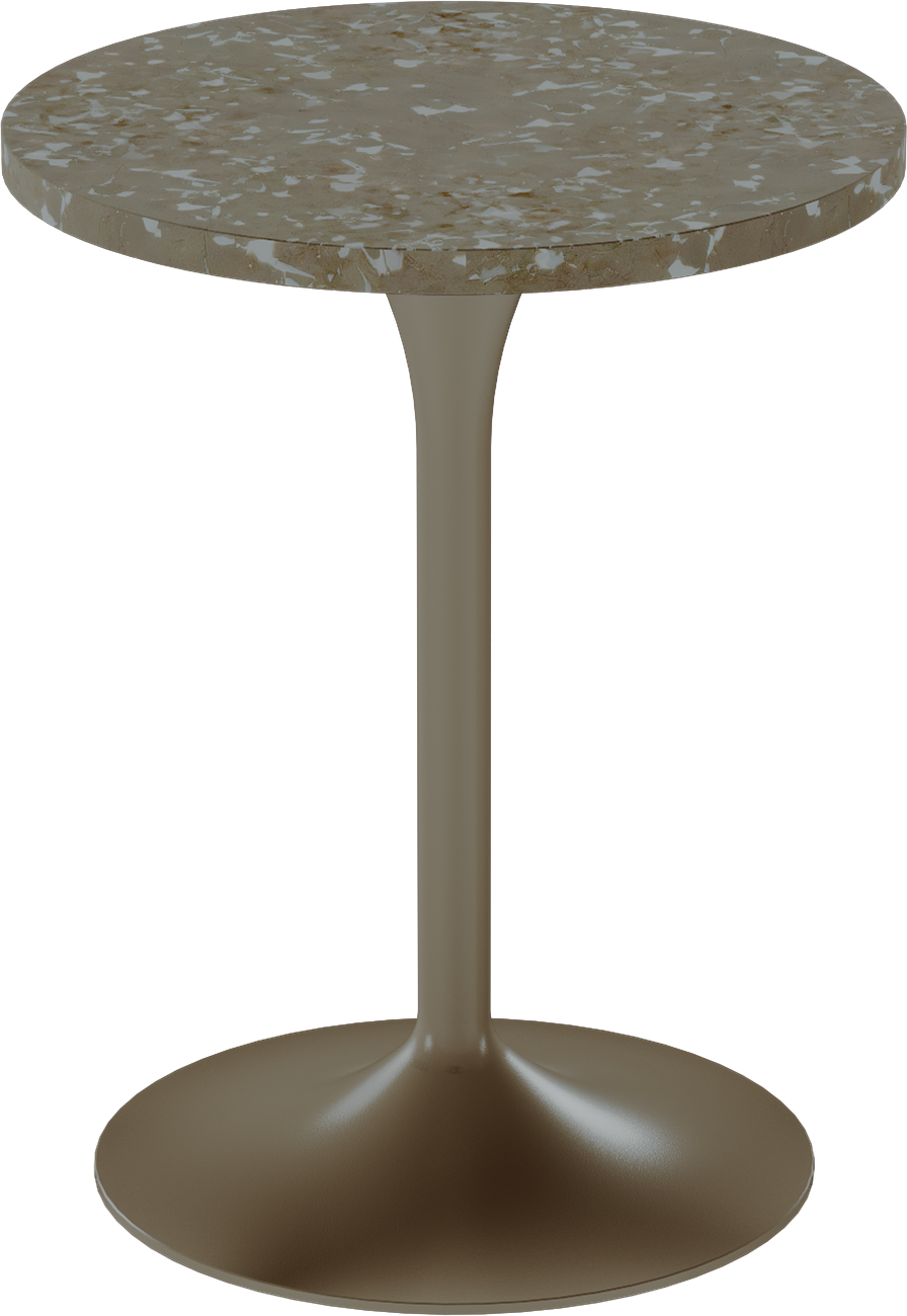 Alba Cafe Table – 60cm Round – Taupe / Taupe Dapple