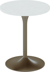 Alba Cafe Table – 60cm Round – Taupe / White Chalk Dapple