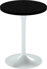 Alba Cafe Table – 60cm Round – White / Black Onyx Dapple
