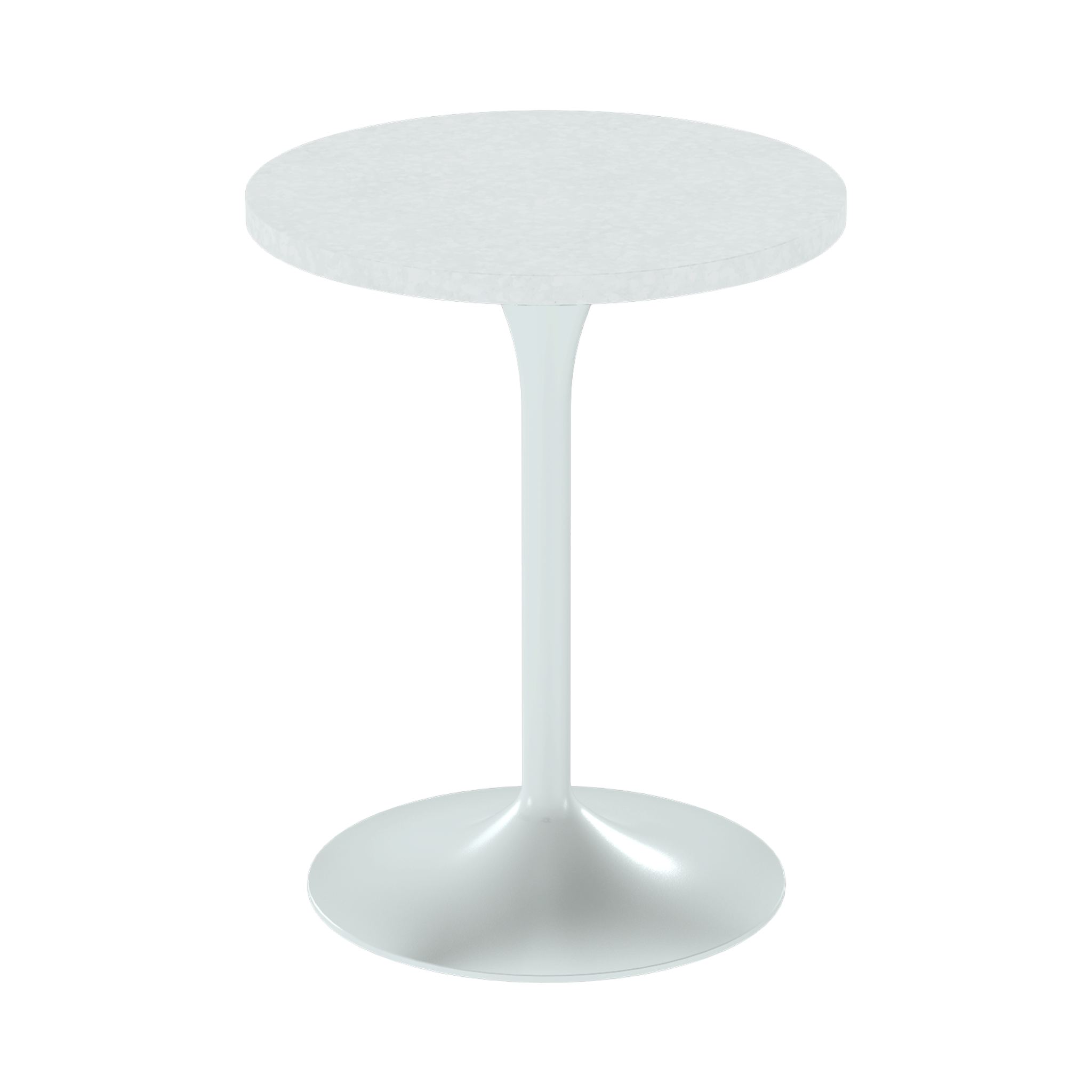 Alba Cafe Table – 60cm Round – White / White Chalk Dapple
