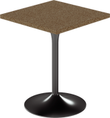 Alba Cafe Table – 60cm Square – Black / Grano Natural