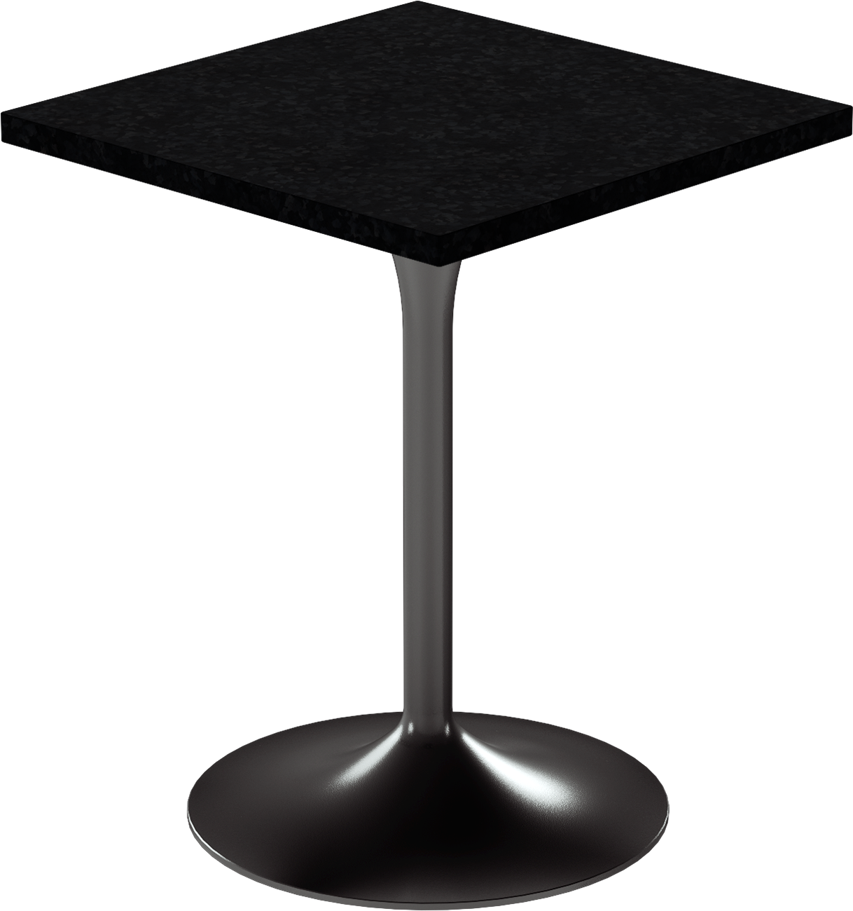 Alba Cafe Table – 60cm Square – Black / Black Onyx Dapple