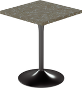 Alba Cafe Table – 60cm Square – Black / Taupe Dapple