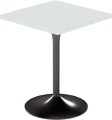 Alba Cafe Table – 60cm Square – Black / White Chalk Dapple