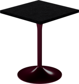 Alba Cafe Table – 60cm Square – Burgundy / Black Onyx Dapple