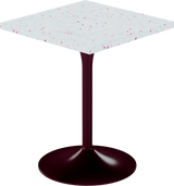 Alba Cafe Table – 60cm Square – Burgundy / Red Dapple
