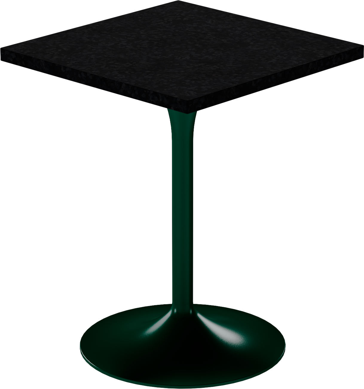 Alba Cafe Table – 60cm Square – Green / Black Onyx Dapple